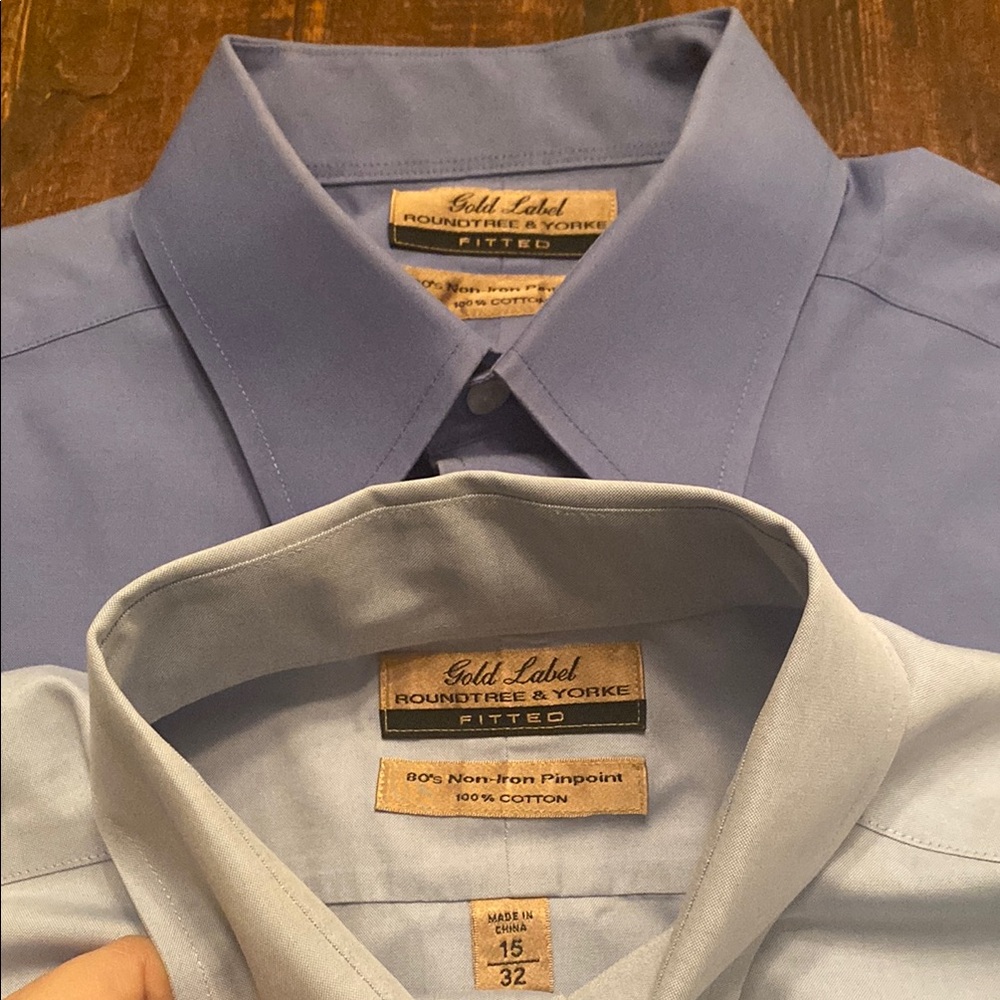 🏷️🌟CLOSET CLOSEOUT 👋 Roundtree & Yorke Men's Blue Dress Shirt